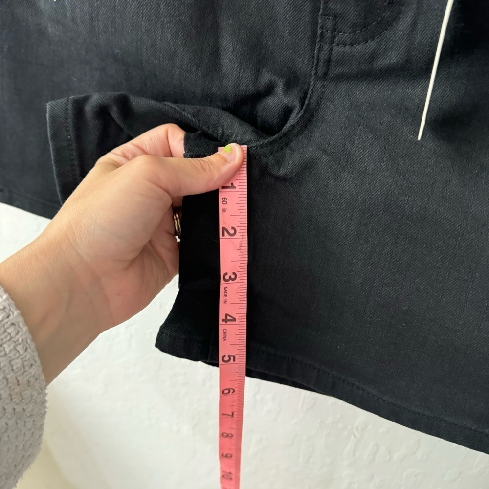 Tractr Black High Waist Shorts Thigh Slit 4/27 - Picture 7 of 7